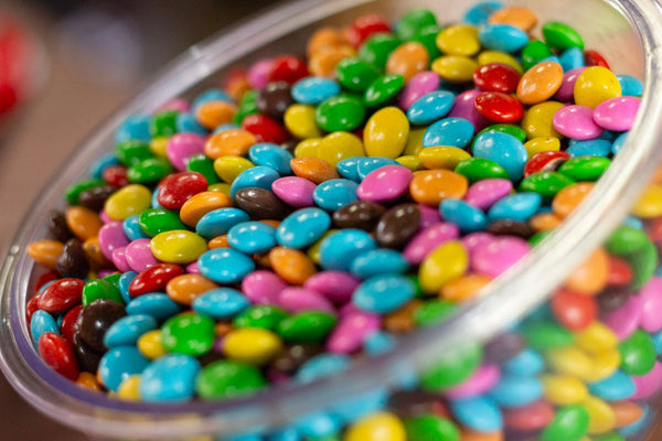 Rainbow Colour Bunty Beans - colourful sugar-shell sweets